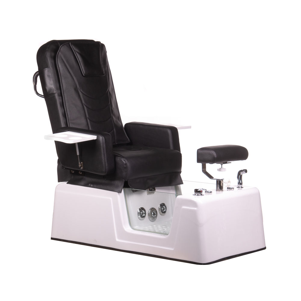 Professionelle Pediküre Liege mit Hydromassage und Farbtherapie Schwarz