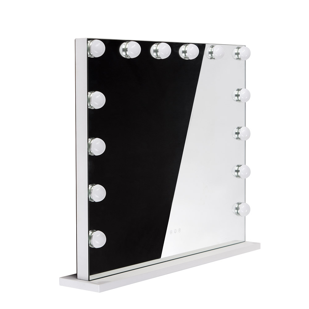 Professional Hollywood LED-Schminktisch 80x65cm mit Spiegel & Stand