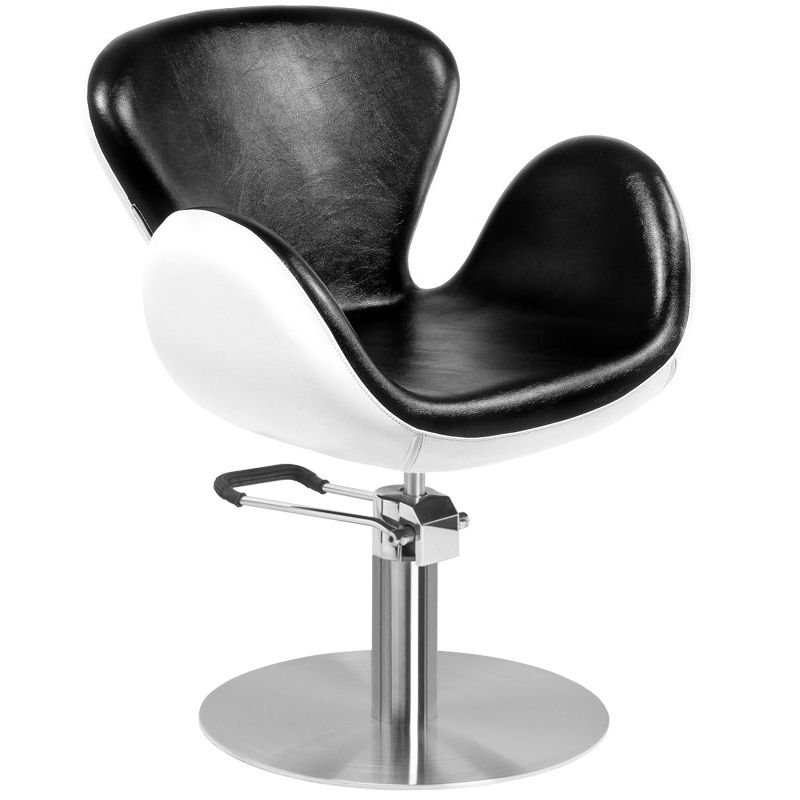 Gabbiano Friseurstuhl Amsterdam Schwarz-Weiß – höhenverstellbar