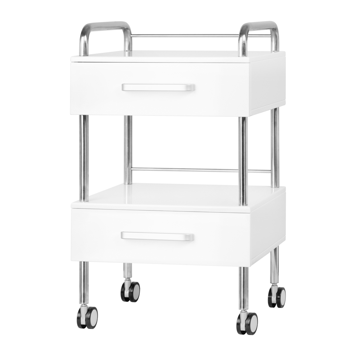 Kosmetikwagen 6051 Weiß - Profi-Rollwagen für Friseur & Kosmetik