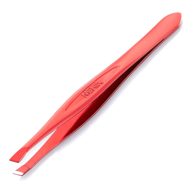 Nghia Kosmetik Pinzette schräg rot 9cm – Edelstahl