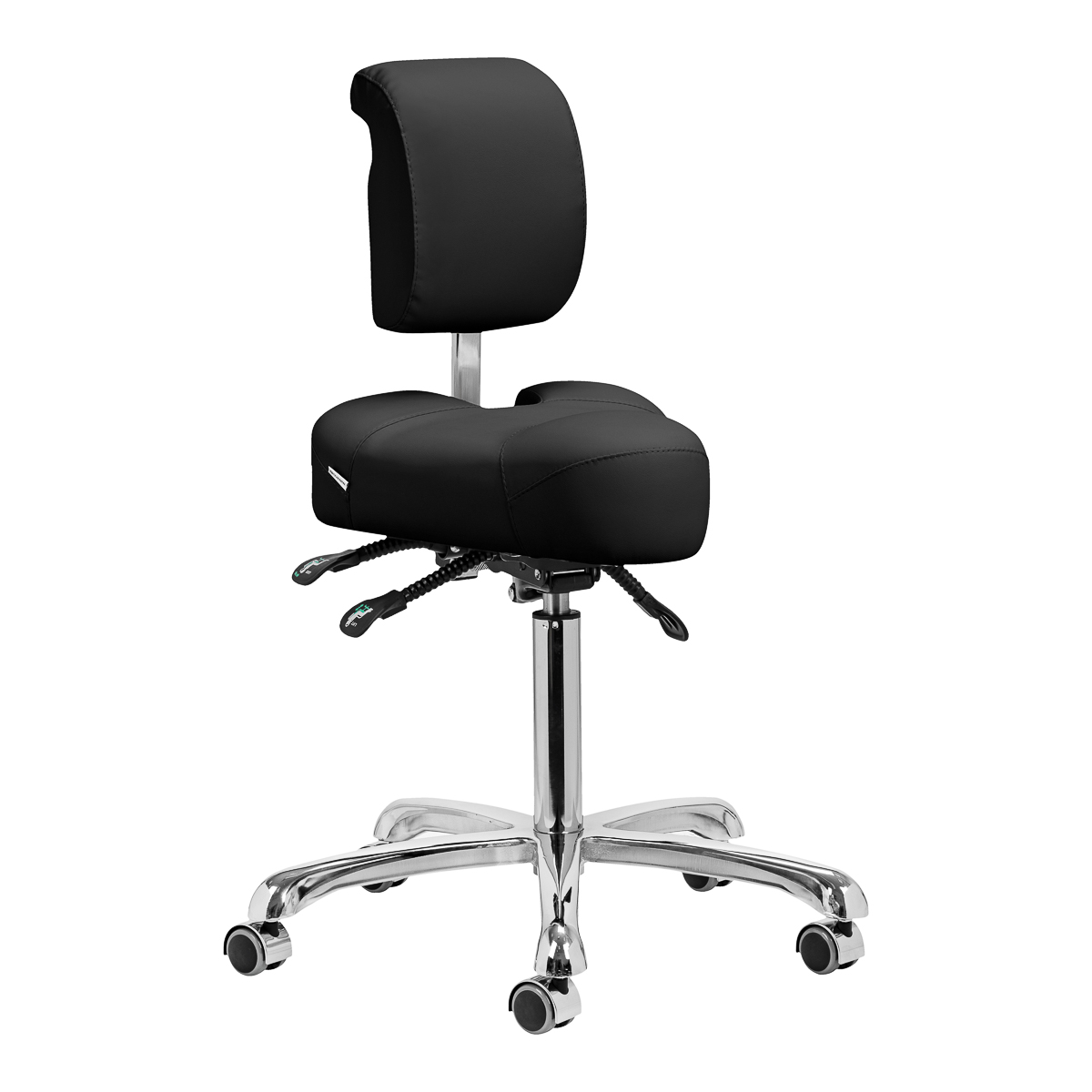 Podologiehocker Giovanni schwarz 1005 – Ergonomischer Friseurstuhl für Fußpflege