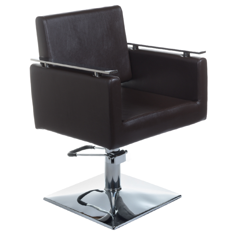 Salonstuhl mit Chromgestell – Hydraulisch höhenverstellbar
